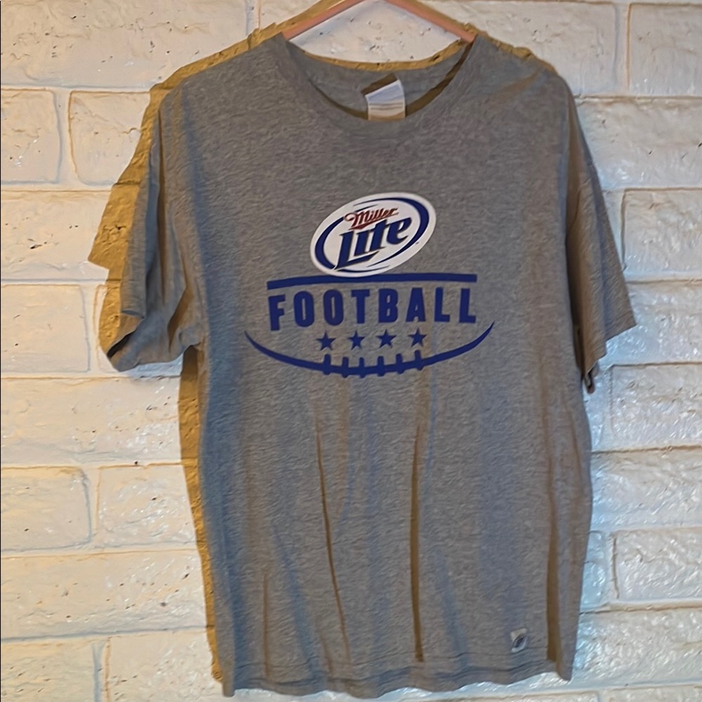 Miller Lite Football Grey T-Shirt